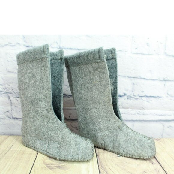 LL Bean Gray Wool Warm Replacement Boot Liner Inserts Size 11 - Picture 3 of 9